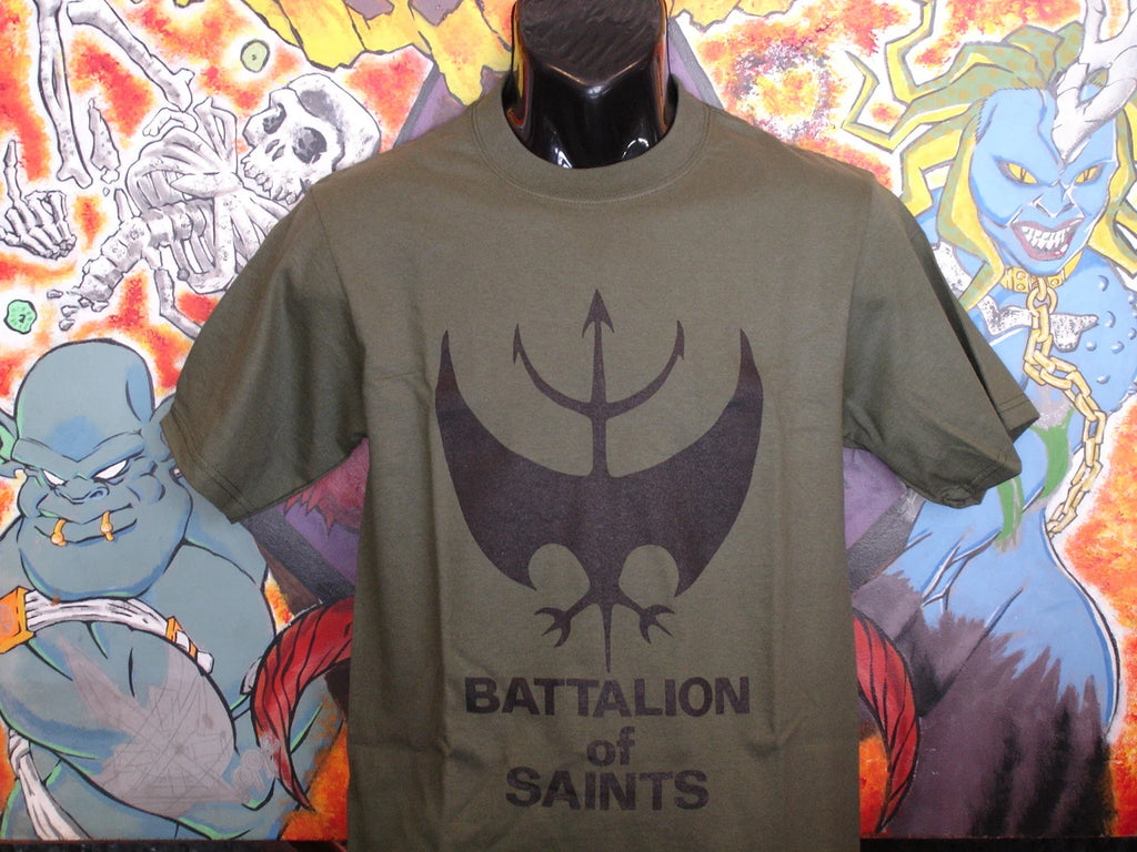 Battalion of Saints "Logo" Shirt Black Flag  Punk DRI Void Poison Idea Misfits