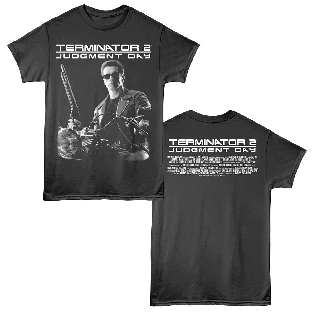 Terminator 2 T2 Credits Men's T Shirt 90s Action Movie