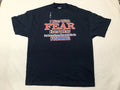 Marshlands Shirt Mens 2XL Blue I Live With Fear Fishing Funny Graphic Quote Tee