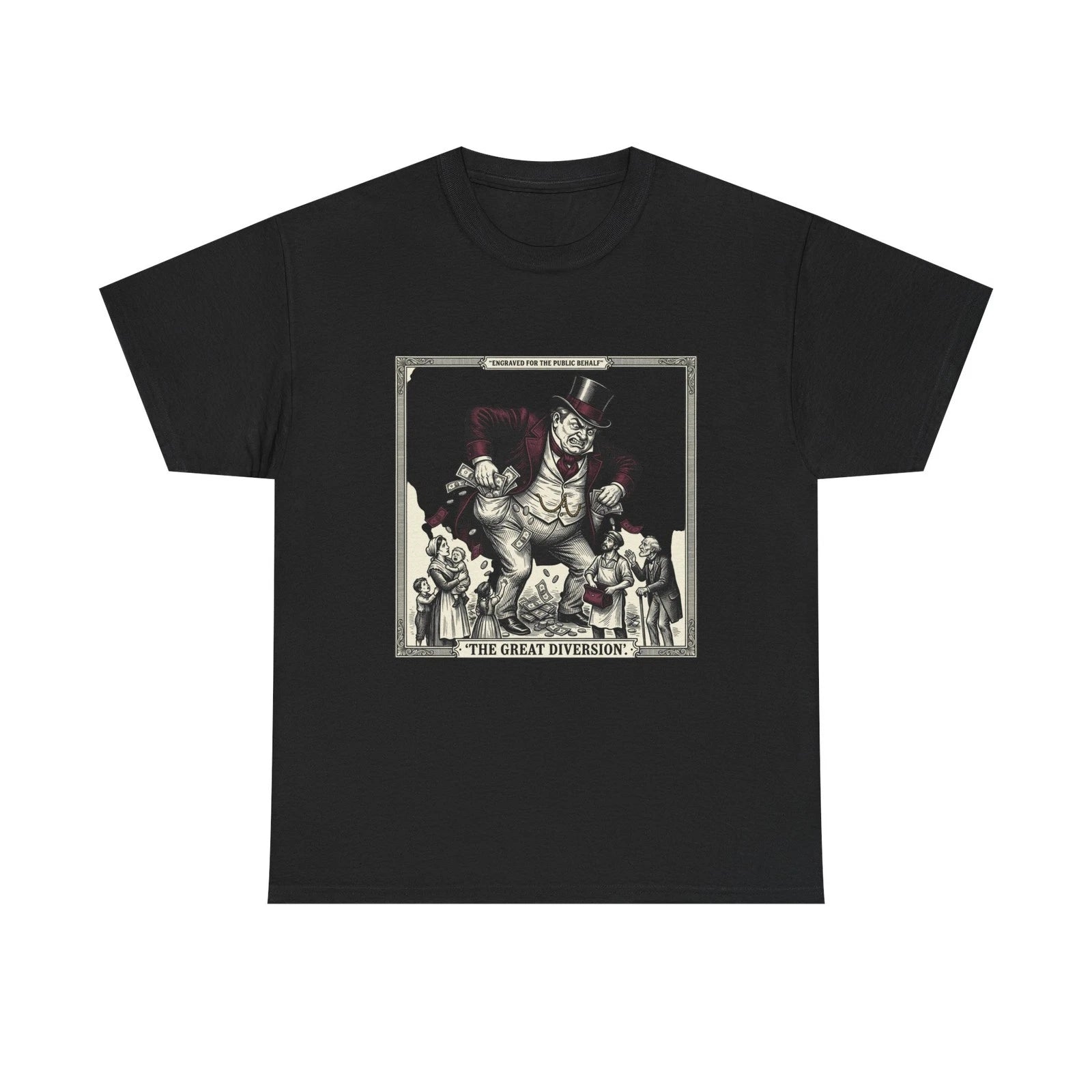 The Great Diversion political cartoon Tee | Satire graphic shirt