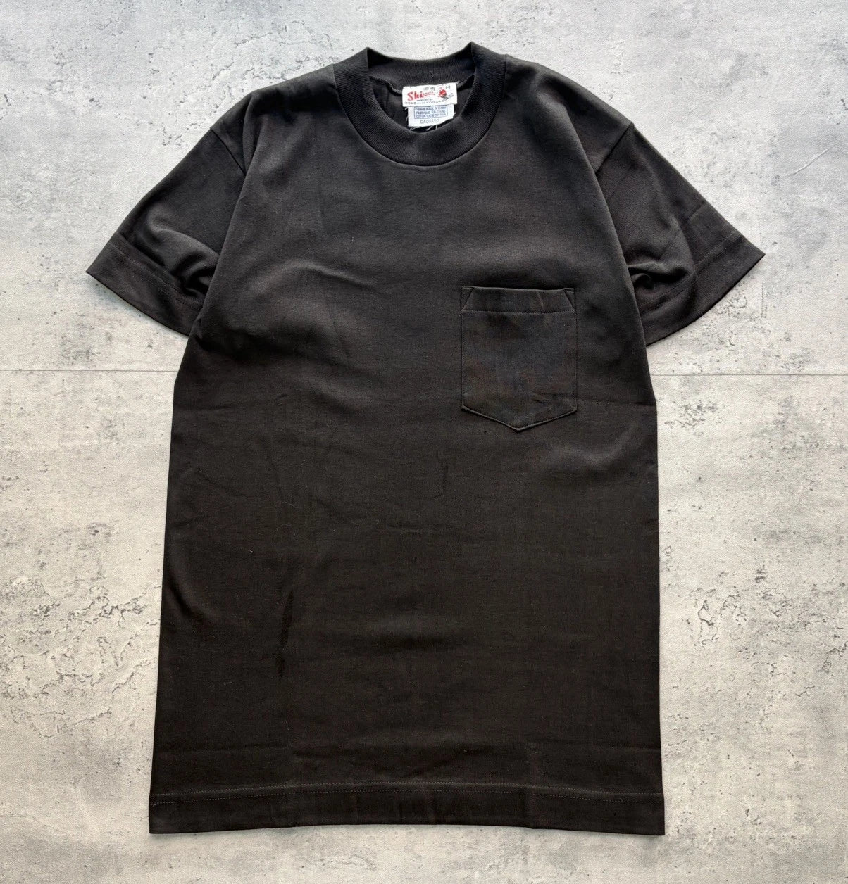 Vintage Pocket T-Shirt 80s Ski Brand Size S - Black