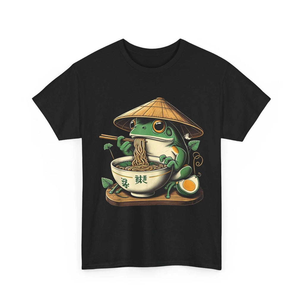 Frog Eating Ramen Kawaii Neko Japanese Noodles Anime Lovers T-Shirt