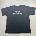 Fruit of the Loom T-Shirt Mens XL Black 2001 Saxony Jam Fest Graphic Vintage Y2K