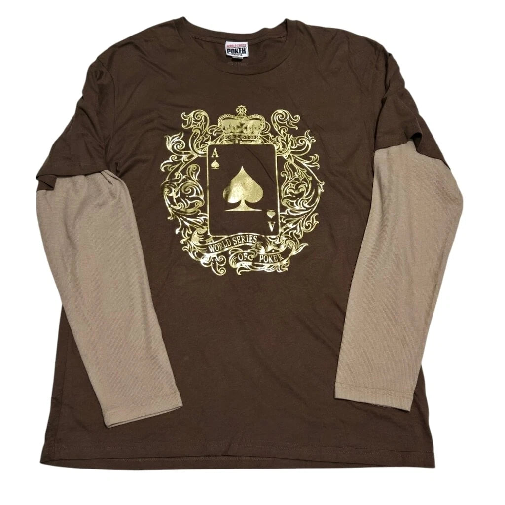 Poker World Series Graphic Long Sleeve Shirt Mens Large