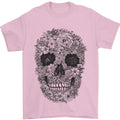 A Skull Made of Flowers Gothic Rock Biker Mens T-Shirt 100% Cotton