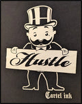 Cartel Ink Hustle Monopoly Mens 4XL Black Graphic T-Shirt Tattoo Goth Punk Tee
