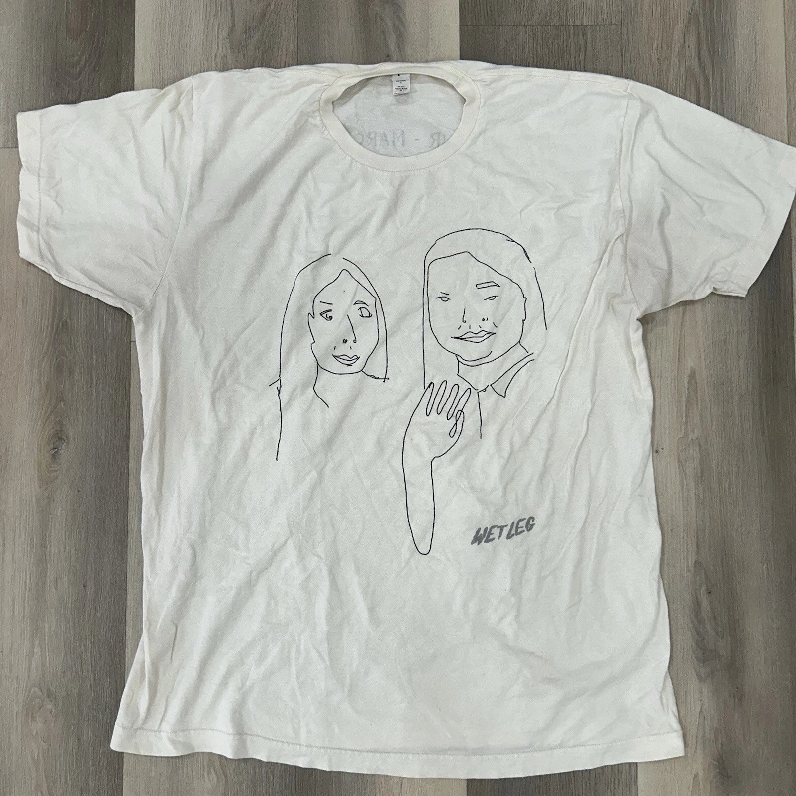 Wet Leg Amateur Sketch Tour Shirt Large Rhian Teasdale Hester Chambers Indie XL
