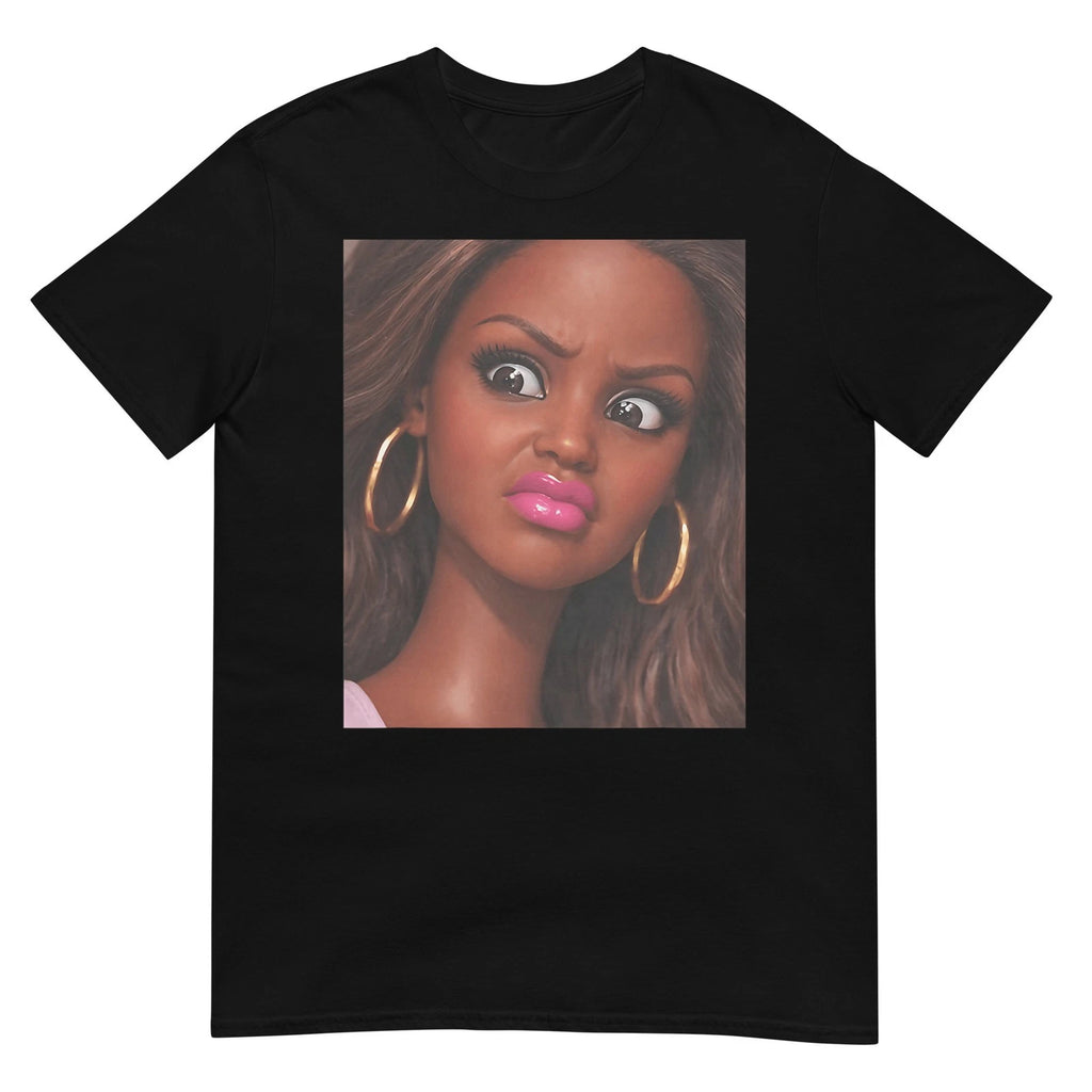 Funny Creepy Doll Face Meme Expression Hilarious Sarcastic T-Shirt