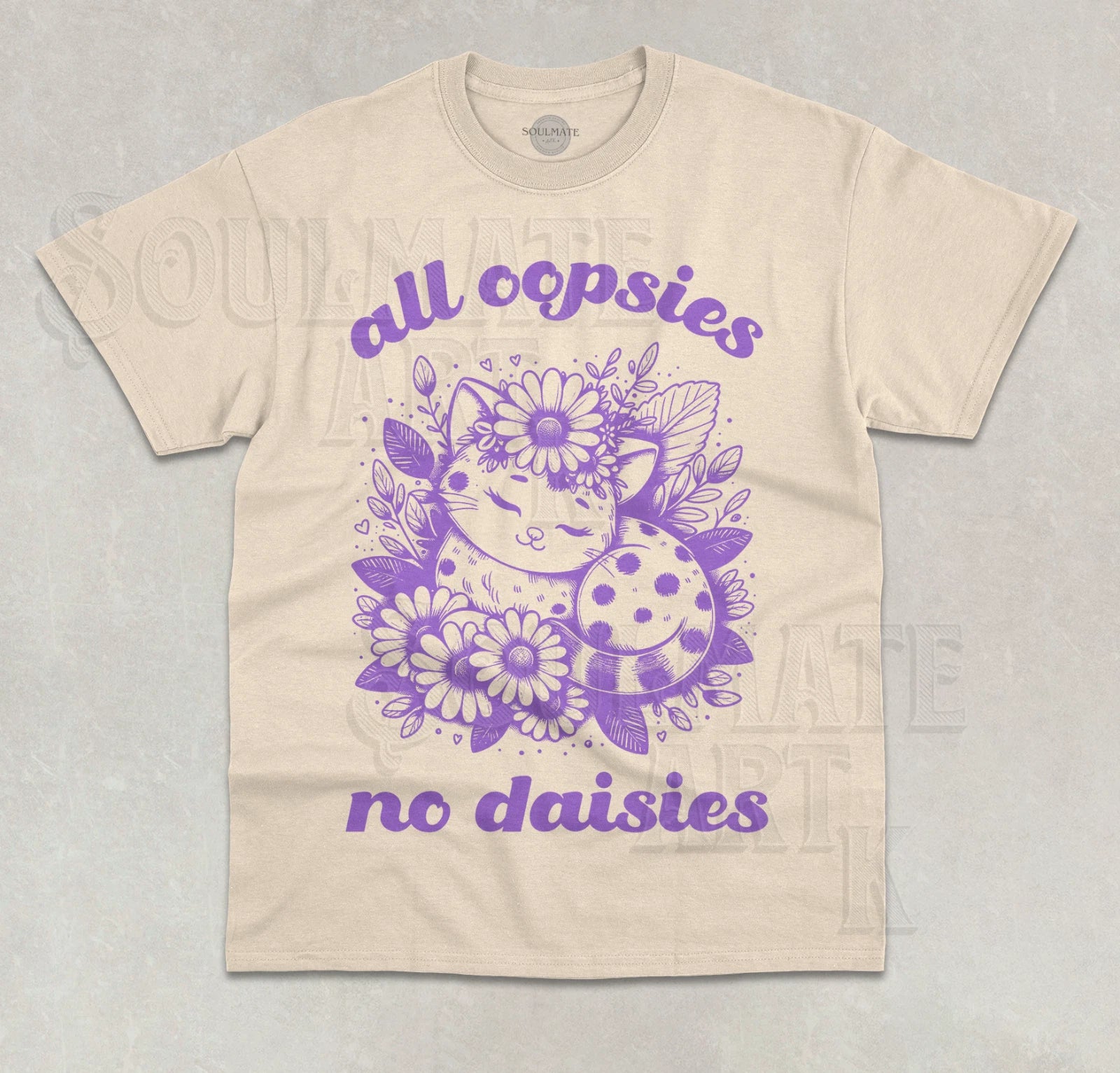 All Oopsies No Daises T-Shirt Funny Cute Meme Cat Kitten Graphic Unisex Shirt