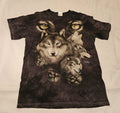 The Mountain Wolf Pawprints and Eyes Shirt - Adult Size Small