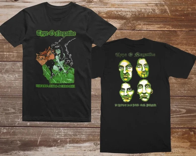 2 Side Type O Negative Little Miss Scare All T Shirt VintagT-S shirt