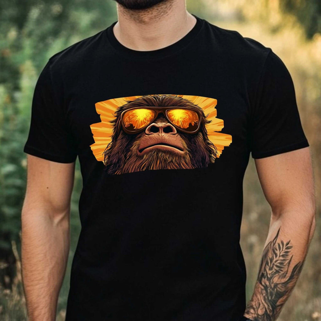 Men's Bigfoot Sunglasses Print Cotton T-Shirt Size XS to 5XL