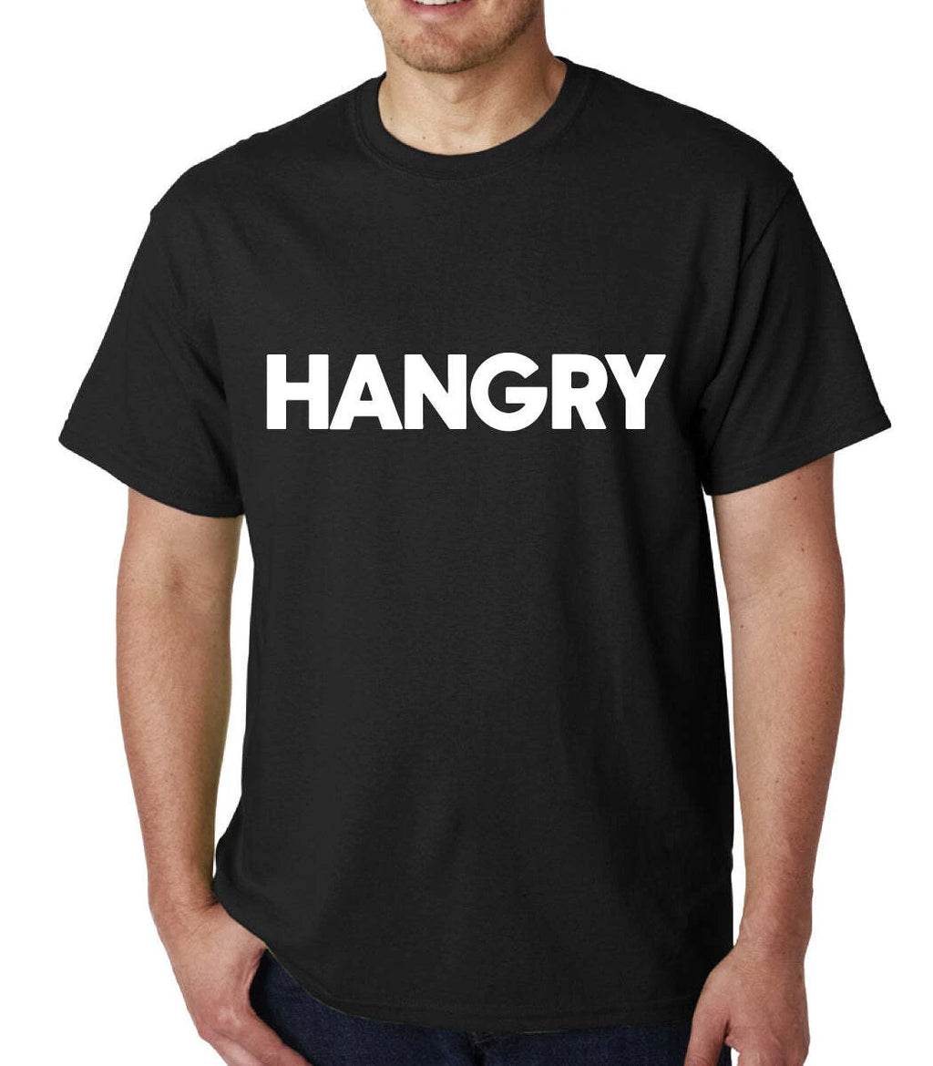 Hangry mens t-shirt Top Tee Shirts Graphic Funny Quote Joke Geek Novelty Rude
