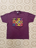 Vintage Andy Warhol Flamingo Shirt Size XL Purple Pop Art 90s