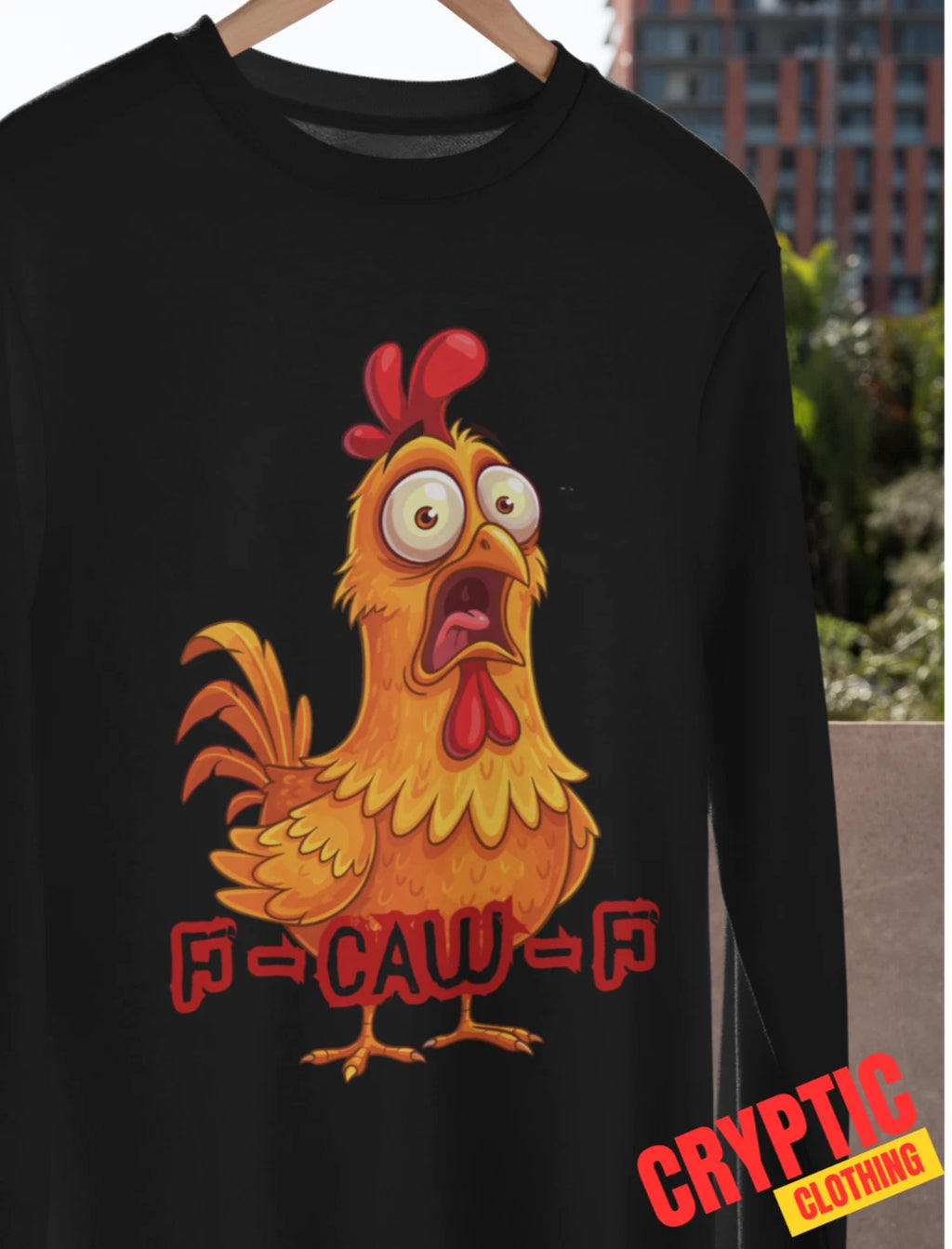 F-CAW-F Funny T-SHIRT F CAW F Rude Rooster Chiicken Crowing Dad Joke Quote Pun