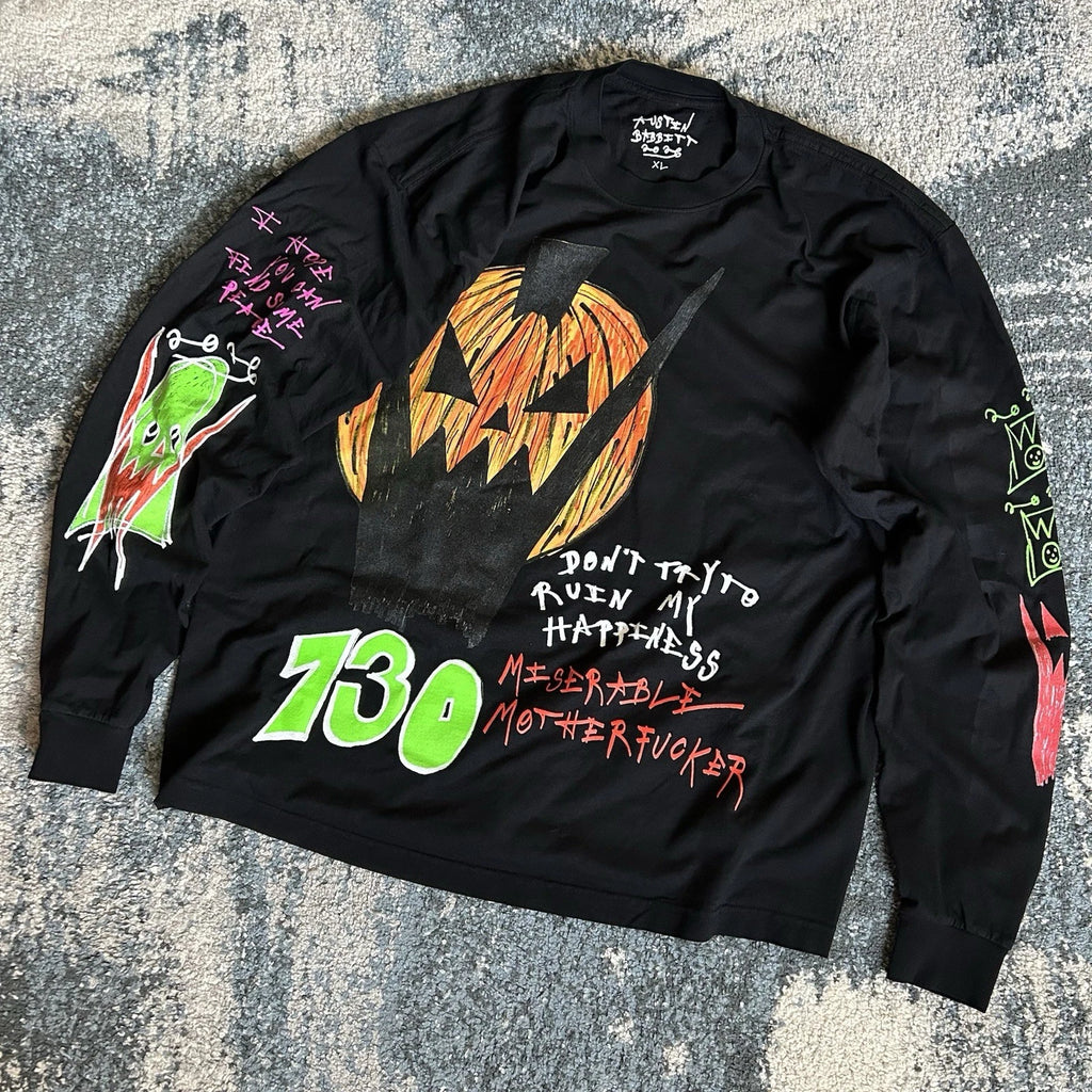 AUSTiN BABBiT ASSPiZZA DON’T RUiN MY HAPPiNESS HEAVYWEiGHT L/S TEE 730 HALLOWEEN