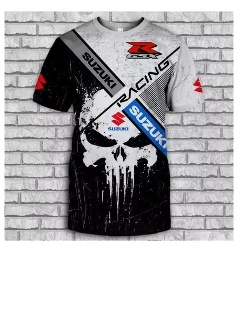 Racing Team Men's Summer Sports T-shirt Short Sleeve Men's