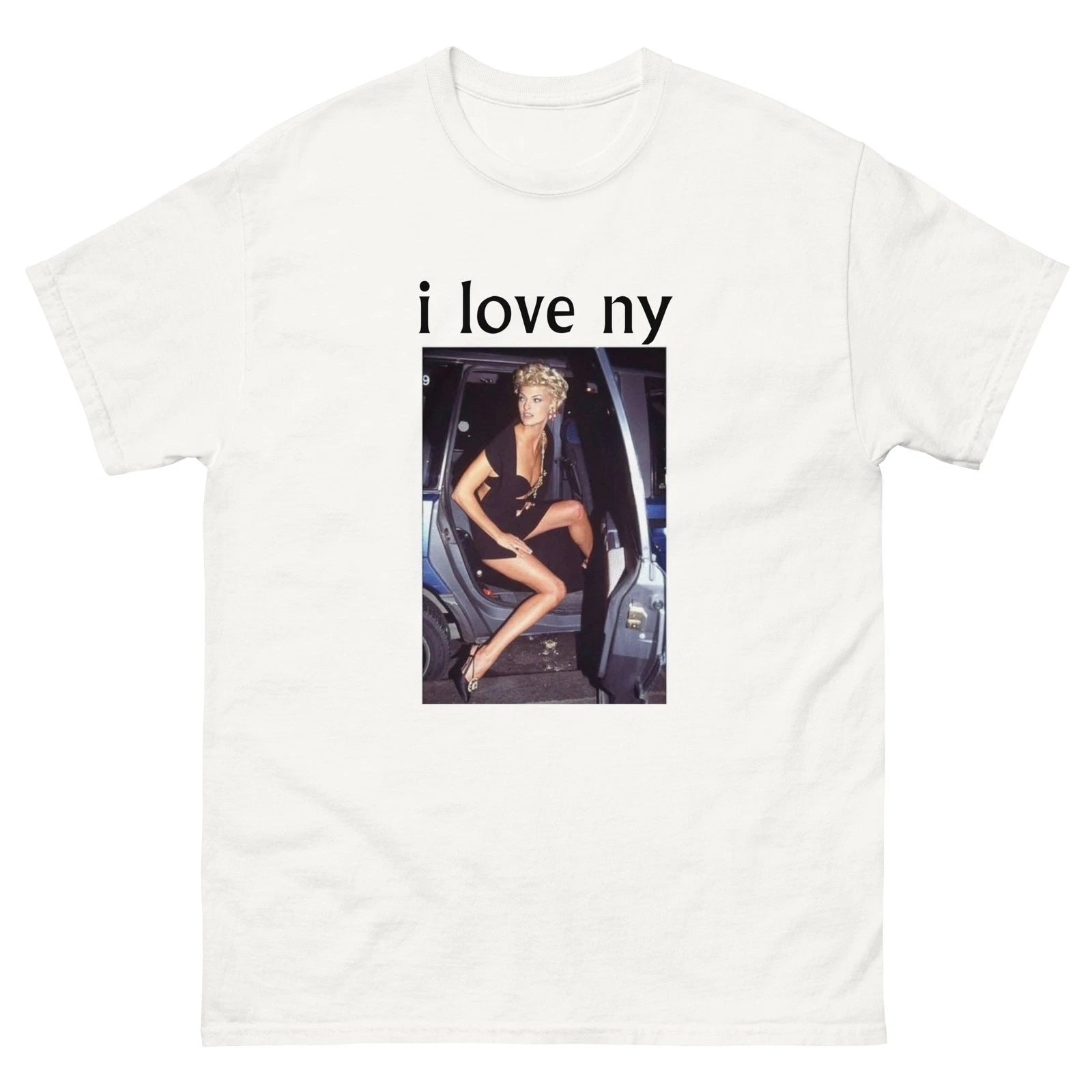 I Love NY NYC New York City Manhattan 90s 1990s white tee shirt t-shirt
