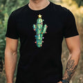 Mens Cactus Christmas Theme Cotton T-Shirt Size XS to 5XL