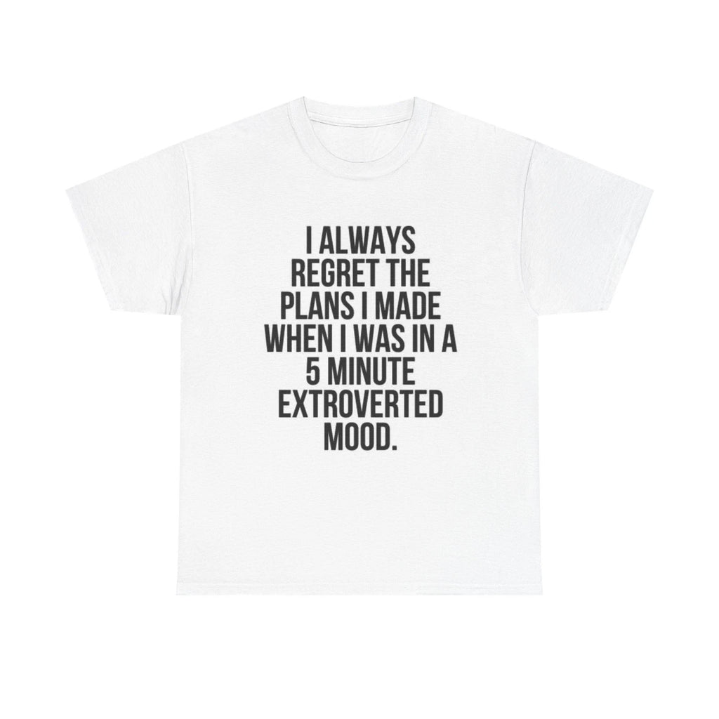 Introvert Extrovert Funny Graphic T Shirt Jokes Comedy Unisex Heavy Cotton Tee