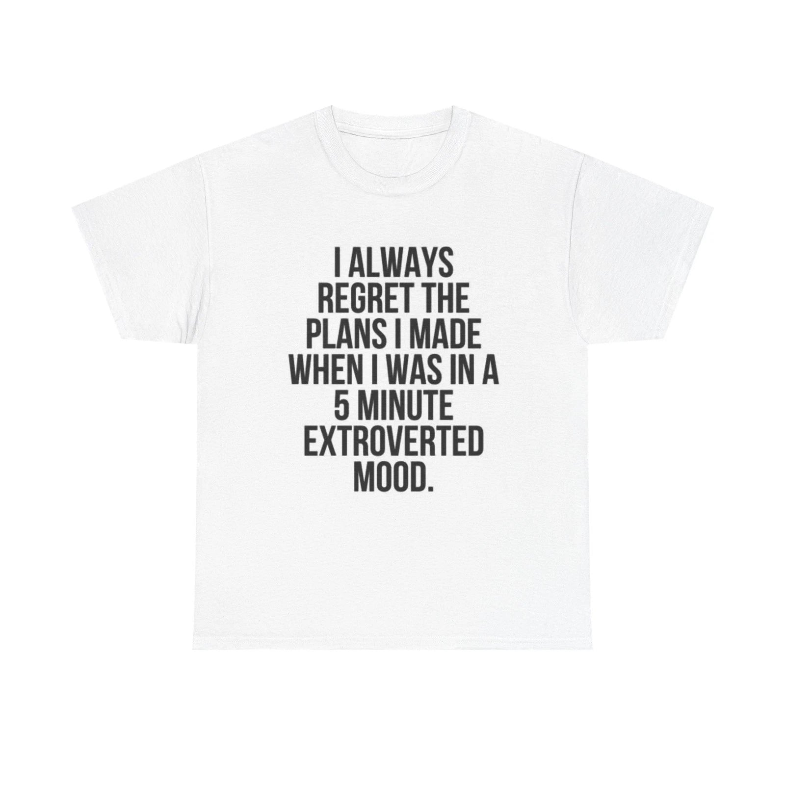 Introvert Extrovert Funny Graphic T Shirt Jokes Comedy Unisex Heavy Cotton Tee