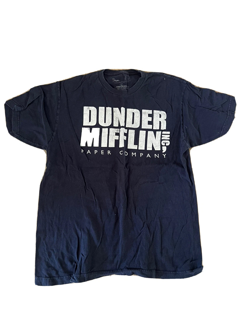 Men’s The Office Dunder Mufflin Paper Company T-Shirt - Blue - Size Large