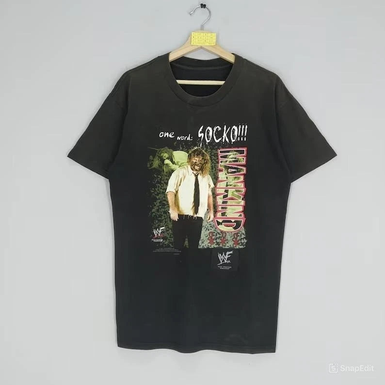 Vintage 90s Mick Foley Mankind Wrestling WWF T-Shirt Unisex Fan Gift S-5XL
