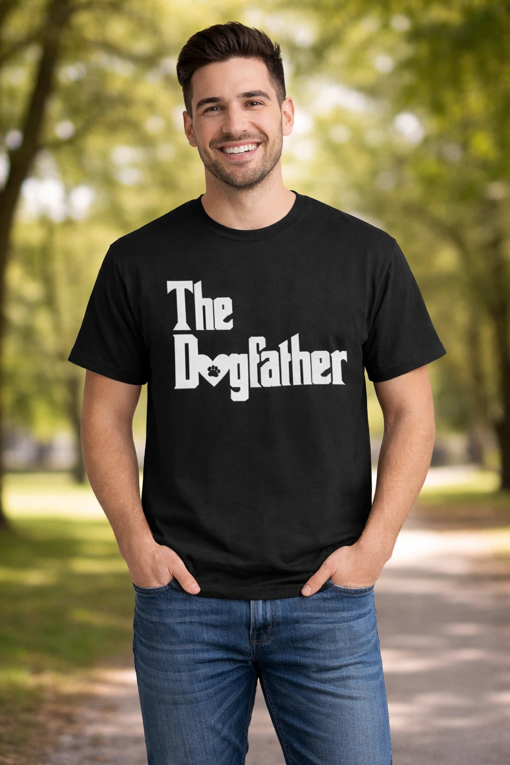 The Dogfather Shirt Funny Dog Lover Gift Pet Dad Tee Puppy Paw Animal Rescue