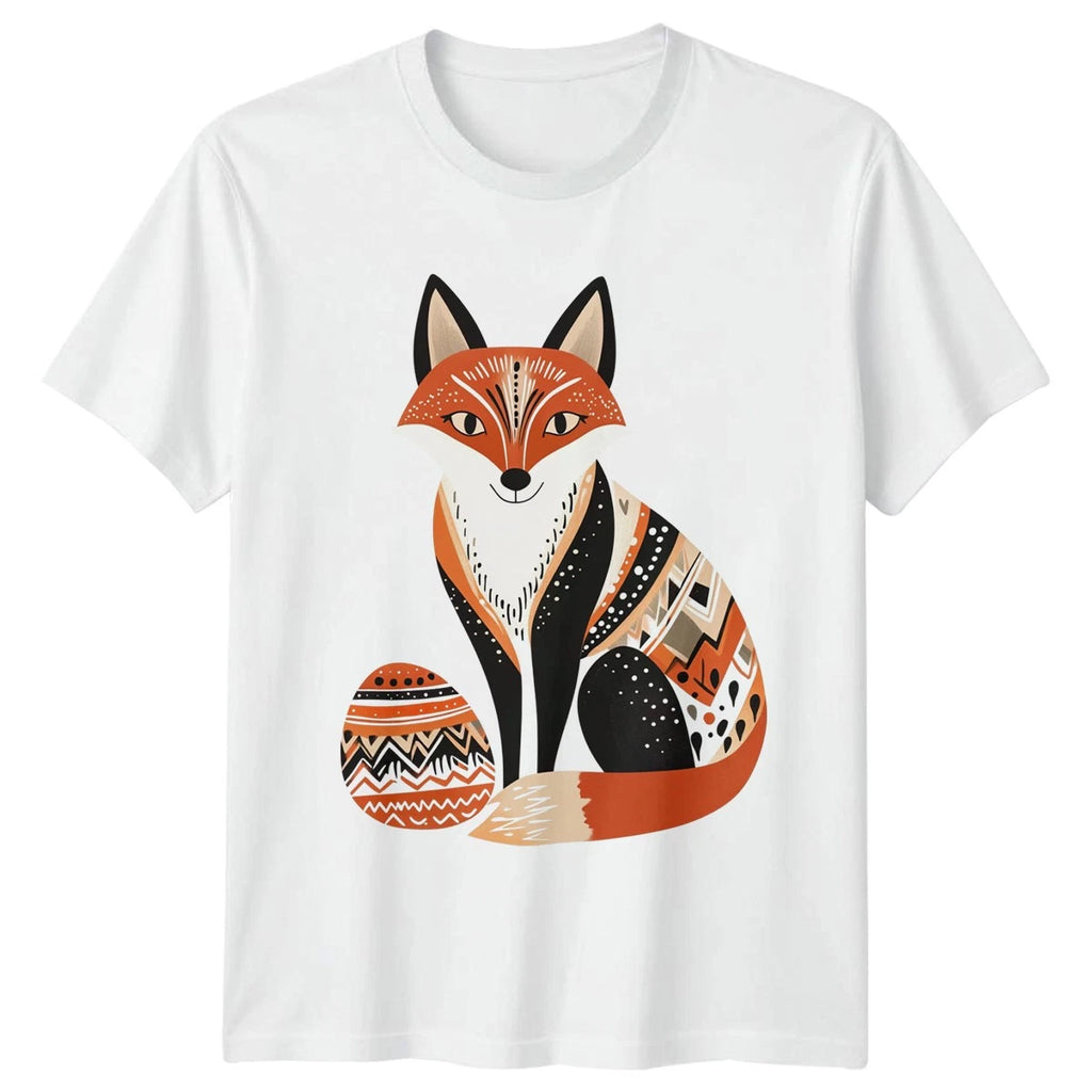 Boho Tribal Fox With Easter T-Shirt Folk Art Animal Easter Gift For Him And Her