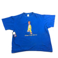 Lazy Eye Louie Cartoon Drawing Art Promo Blue Tee T Shirt Size XL B3