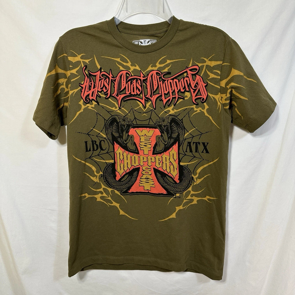 West Coast Choppers LBC ATX Small Graphic Tee T-Shirt Biker Motorcycle Austin Tx