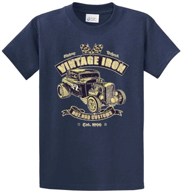 VINTAGE IRON Graphic Printed Tee Shirt Men's Regular and Big & Tall Size
