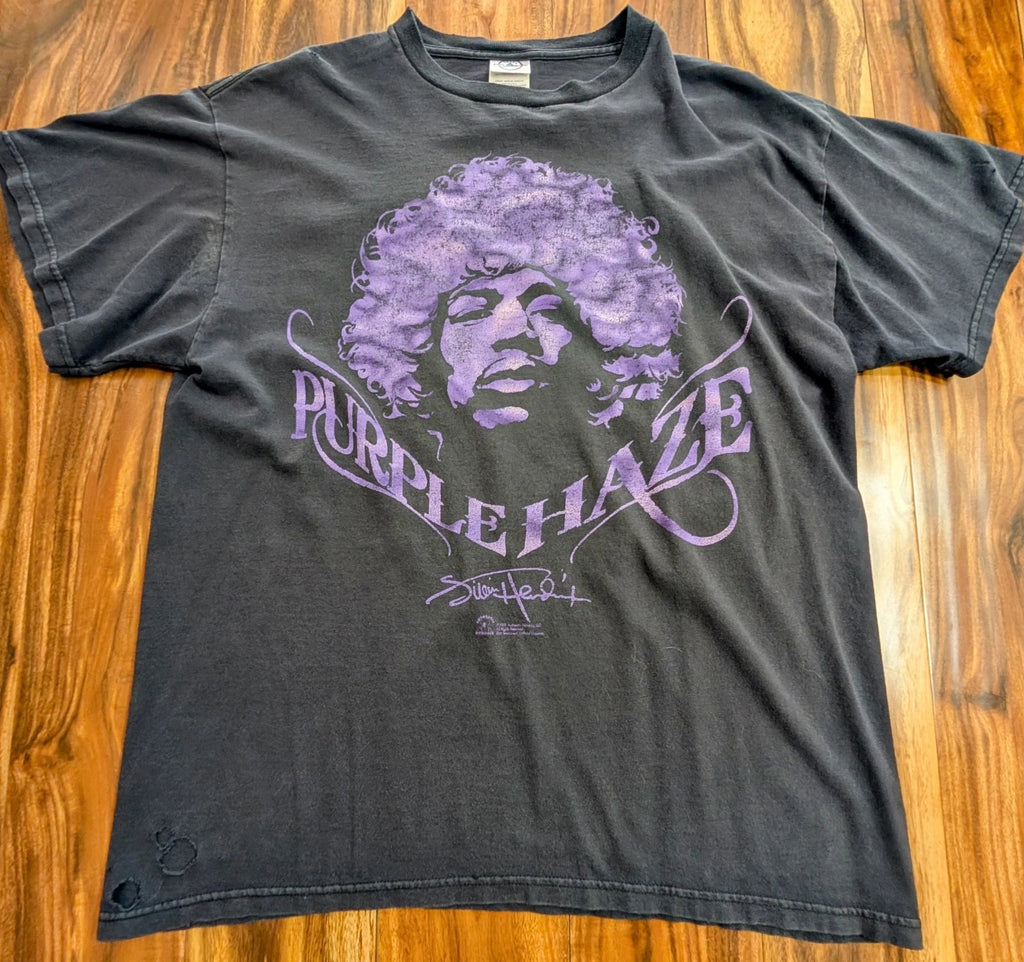 VTG Y2K Jimi Hendrix Purple Haze Black Delta Tag Sz Large T Shirt