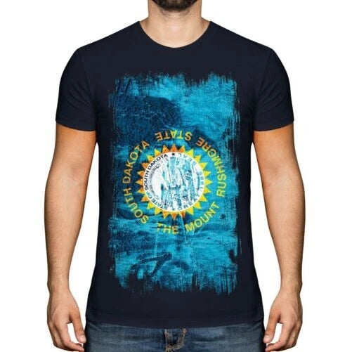 Südafrika Dakota Zustand Grunge Flagge Herren T-Shirt Hemd Geschenk