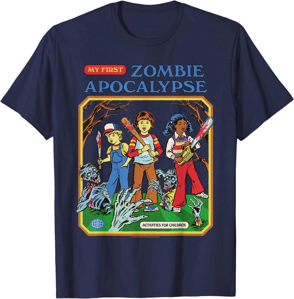 Zombie Apocalypse Sarcastic Retro Vintage Funny Adult Humor T-Shirt