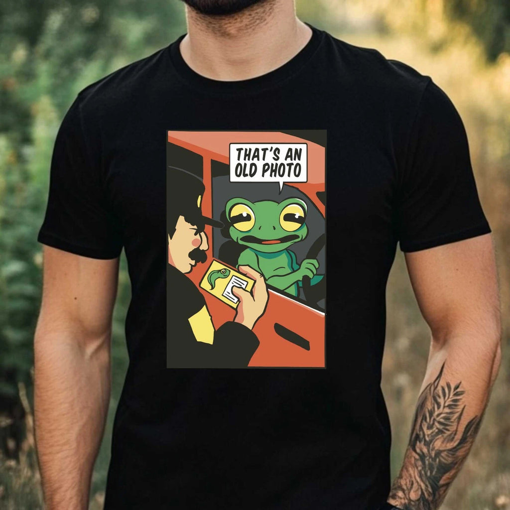 Mens Frog Motif Cotton T Shirt Size XS to 5XL