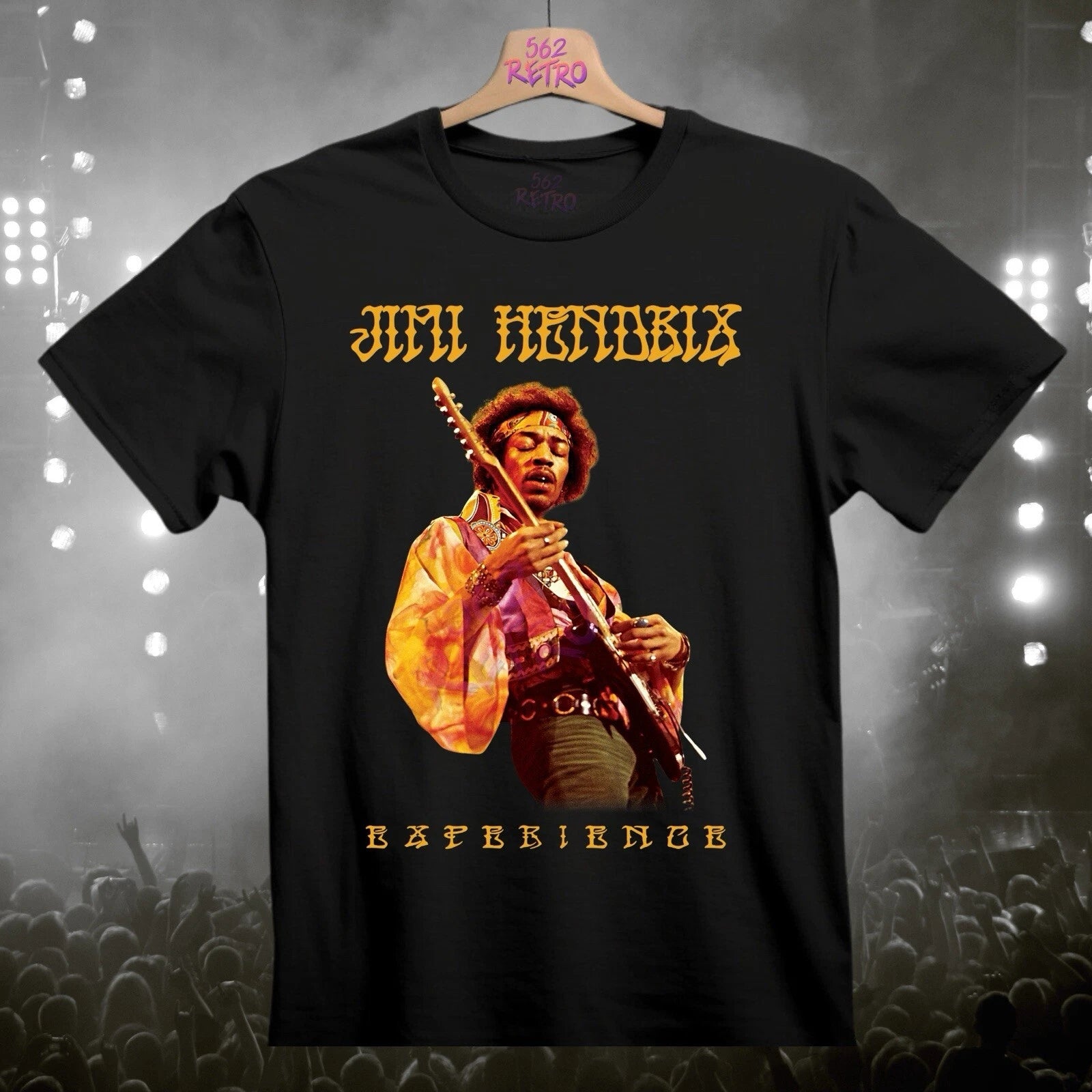 Jimi Hendrix Experience Black Classic Rock Band T-Shirt S-3XL