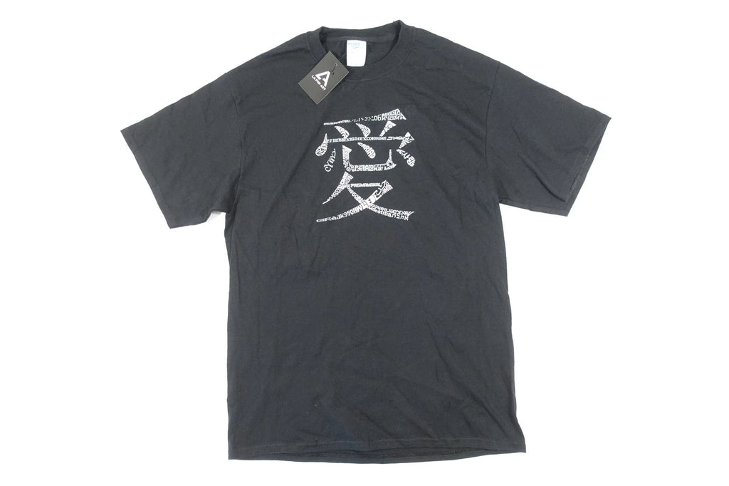 LA POP ART PORT & COMPANY BLACK MEDIUM JAPANESE LETTER TEE TSHIRT MENS NWT NEW