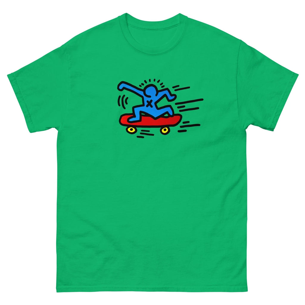 keith haring skateboarder t shirt vintage 80s tee