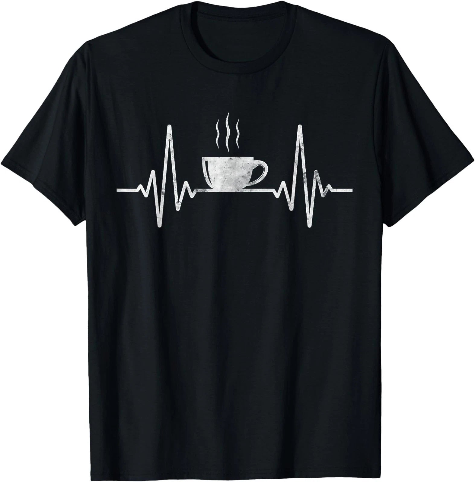Funny Heartbeat Coffee Shirt Coffee Cup Frequency T-Shirt