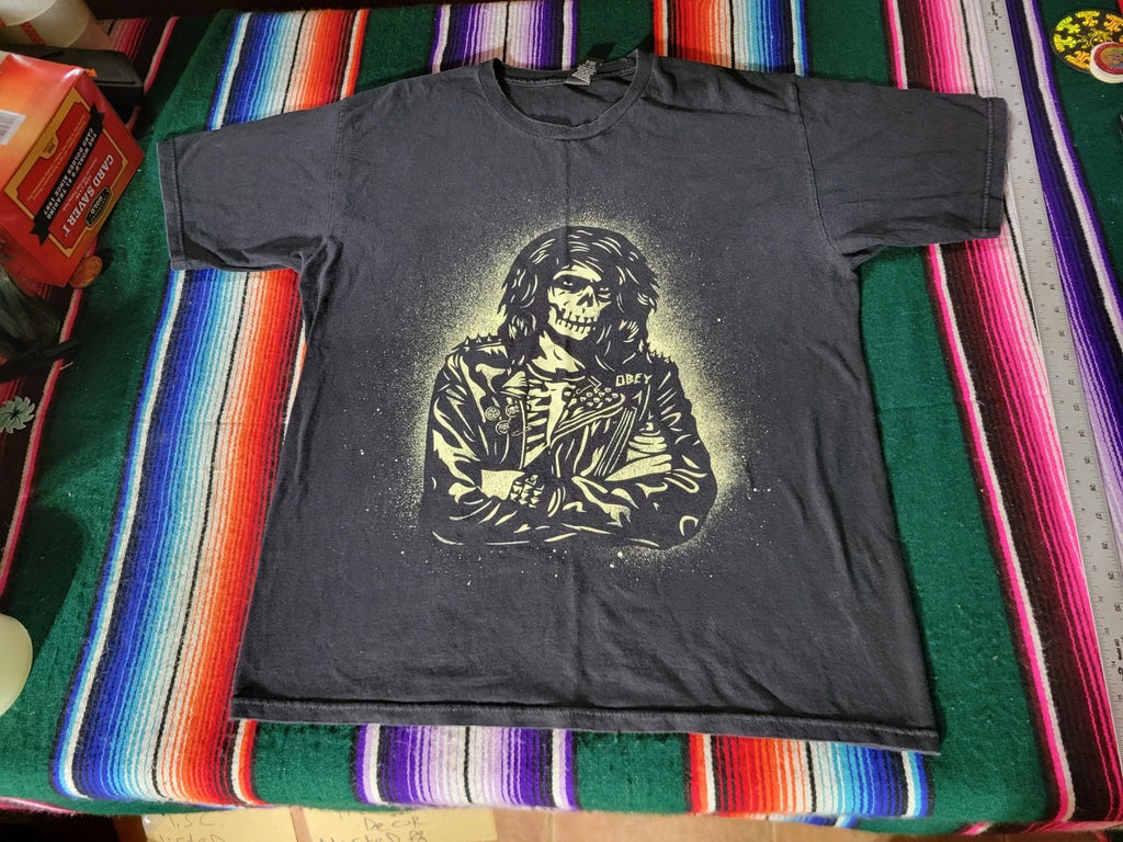 Obey Punk The Ramones Skeleton T-Shirt Size Large Horror