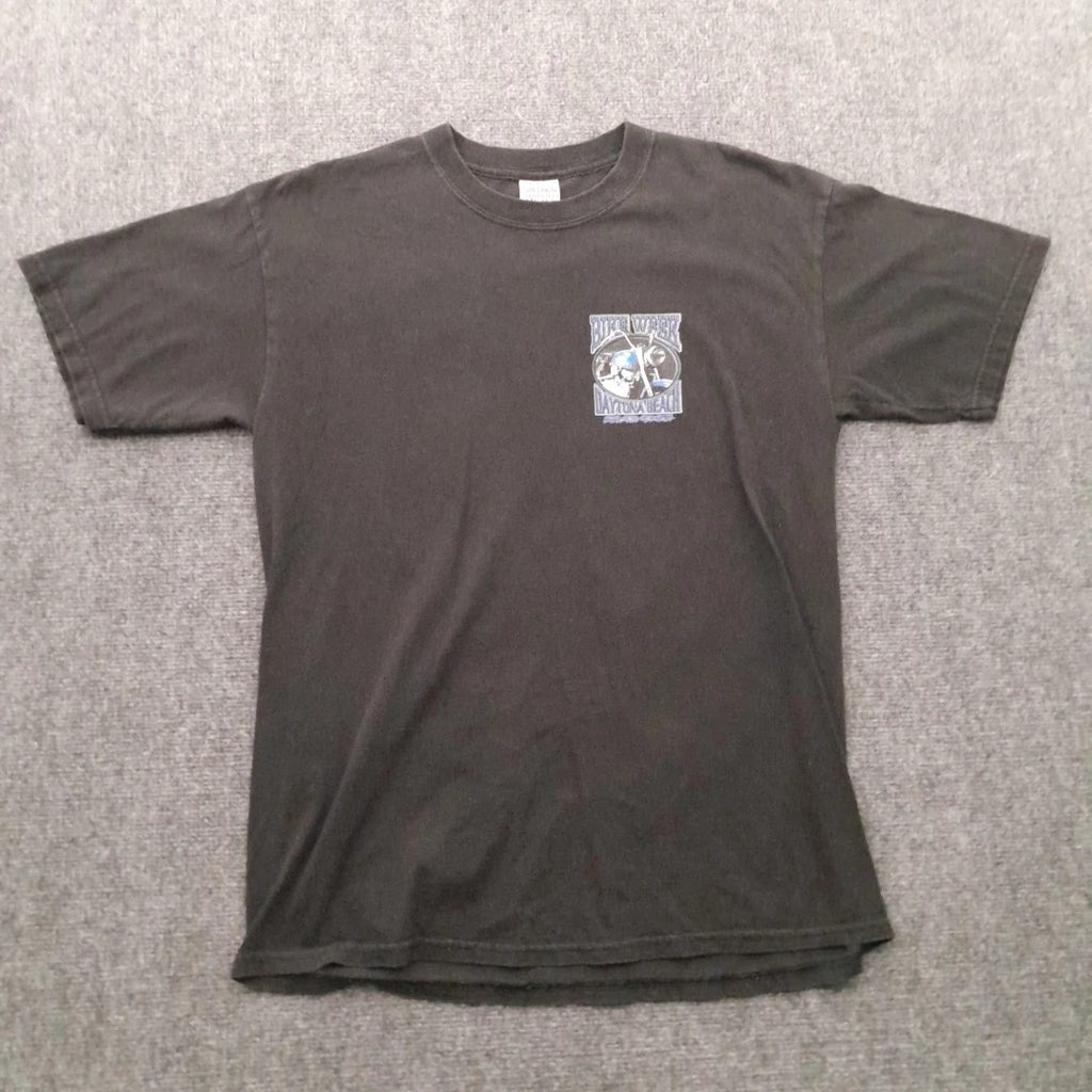 Vintage Y2K Bike Week T Shirt Mens M Gray Daytona Beach 2005 Motorcycles Biker