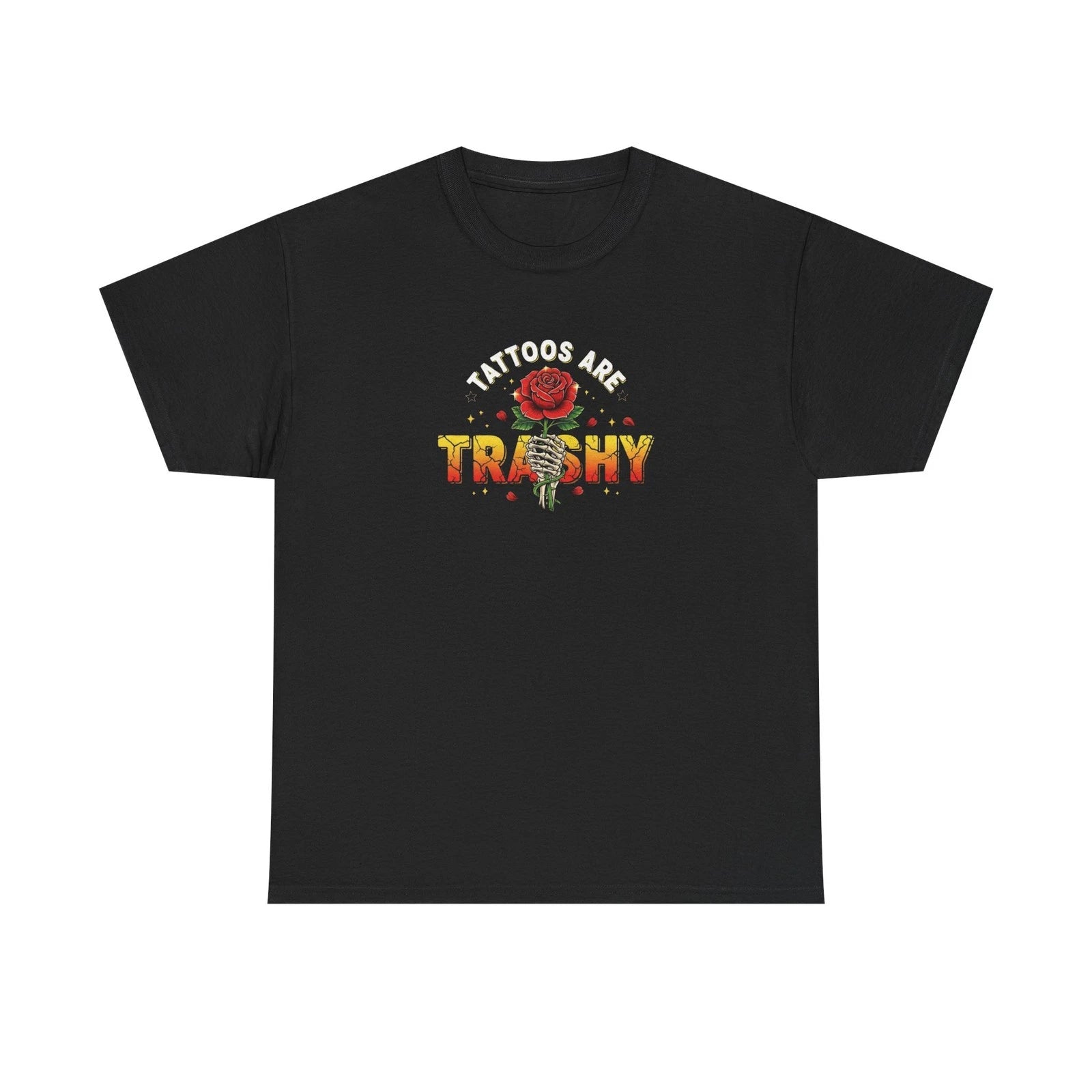 Tattoos Are Trashy - Funny T-Shirt - Retro Sarcastic Tattoo Style Tee Shirt