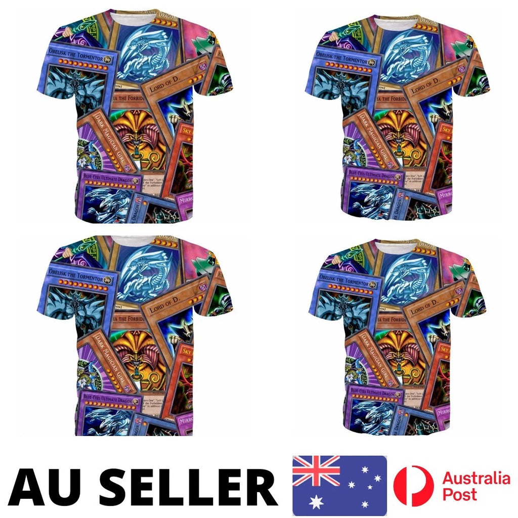 Anime Shirt Monsters Trading Card Duel Kawaii Harajuku - AU Stock