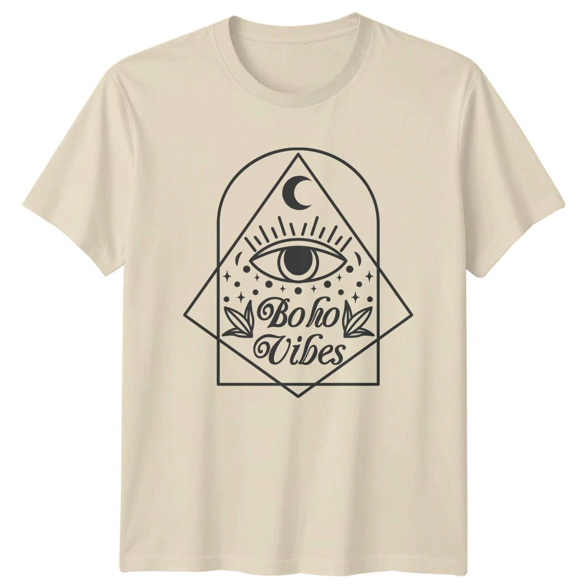 Boho Vibes Womens T-Shirt Mystical Celestial Spiritual Christmas Gift For Her