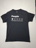 Funny Sarcastic People One Star Rating T-Shirt Mens medium M Introvert Tee