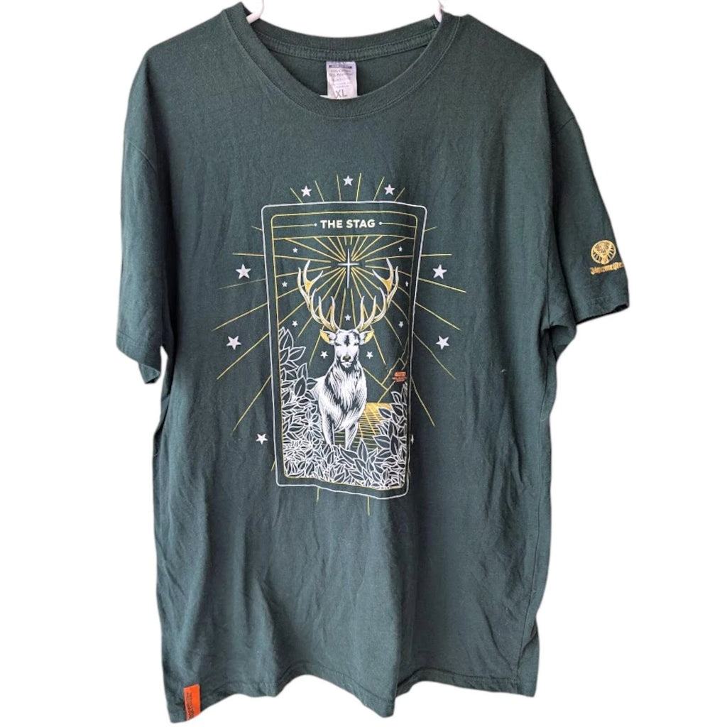 Jägermeister Shirt XL Green The Stag Tarot Graphic Tee Jager Drinking Goth y2k