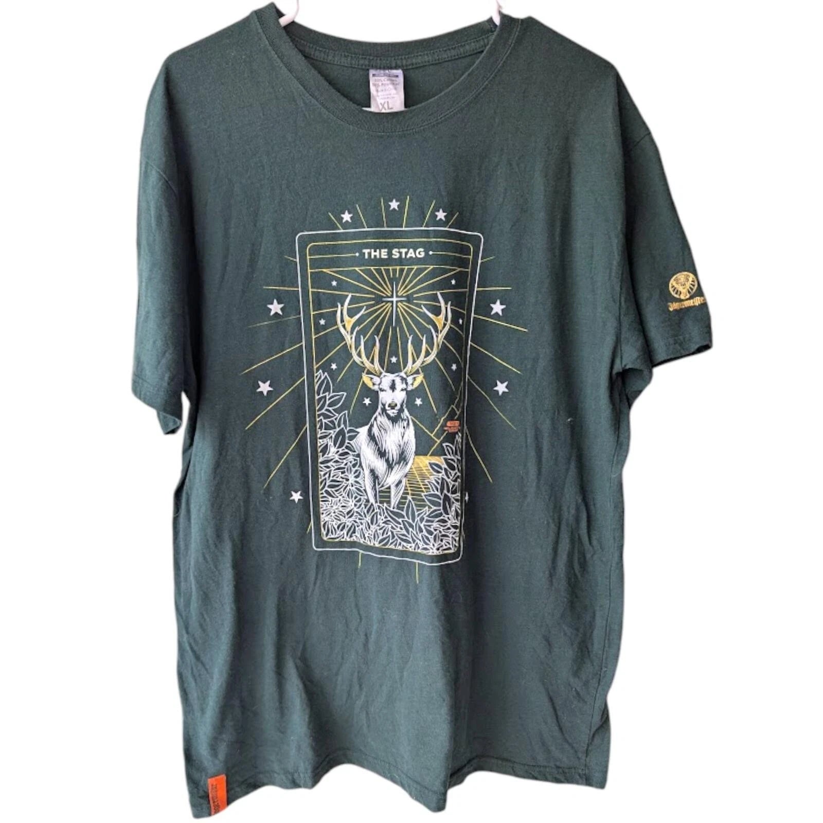 Jägermeister Shirt XL Green The Stag Tarot Graphic Tee Jager Drinking Goth y2k