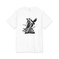 Samurai with Crow Tee | Black Ink Illustration Y2K Goth Aesthetic