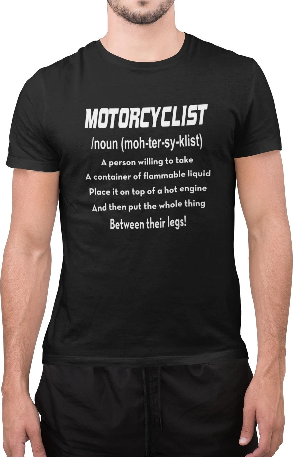 Funny Motorcyclist Defines Bike Cycling Motorbike Biker Unisex Novelty T-Shirt